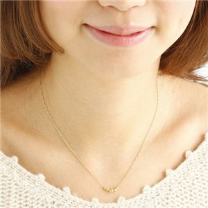 K18/YE ミラーボールスクリューネックレス