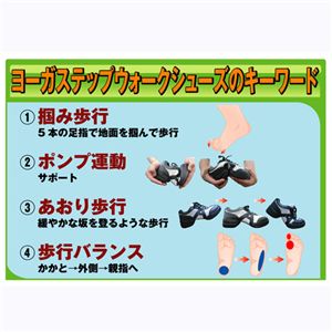 ヨーガステップウォークシューズ ブラウン  24cm
