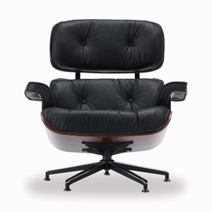 チャールズ＆レイ・イームズデザイン　ラウンジチェア＆オットマン(ブラック)