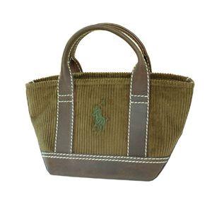 US限定 ラルフローレンコーデュロイトートバッグ S