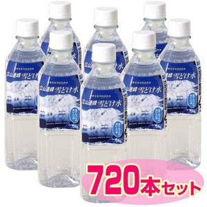 ミネラルウォーター 立山連峰雪どけ水 500ml 【720本セット（30ケース）】≪硬度が高めの軟水≫