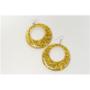 ジャイアントグリッター フープス ラメピアス/HULLABALOO/ゴールド/JE22989