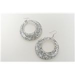 ジャイアントグリッター フープス ラメピアス/HULLABALOO/シルバー/JE22989
