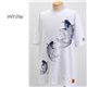 和柄 「燐票」登鯉Tシャツ　12813667 ホワイト 4L
