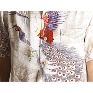 シルクアロハ 鳳凰 オフホワイト M