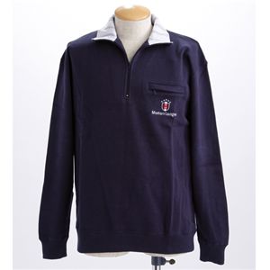 スタンドハーフジップスウェット ネイビー LLサイズ