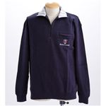 スタンドハーフジップスウェット ネイビー Lサイズ