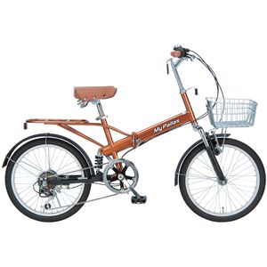 マイパラス M-60 折畳自転車20型・6SP・Wサス ブラウンブラック