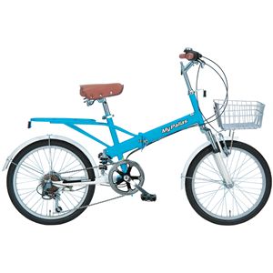 マイパラス M-60 折畳自転車20型・6SP・Wサス ブルーホワイト