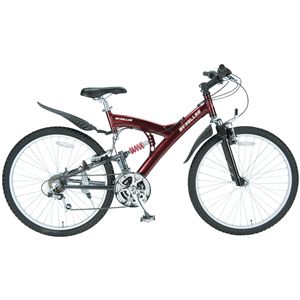 マイパラス M-75 MTB26型・21SP・Wサス/アルミフレーム レッドグレー