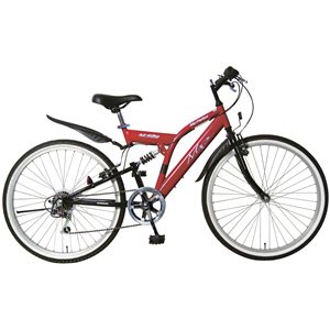 マイパラス M-650 クロスバイク26型・6SP・リアサス レッド