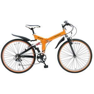 MYPALLAS(マイパラス) 折り畳み自転車 M-670 26インチ 6段変速Wサス オレンジ
