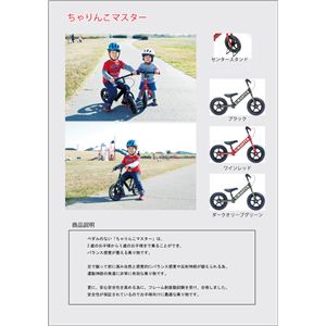 幼児用ペダルなしスポーツ玩具 ちゃりんこマスター ダークオリーブグリーン