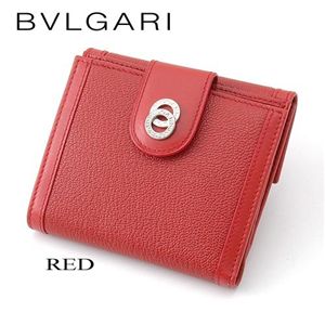 【決算特価】BVLGARI（ブルガリ） ドッピオトンド二折財布 25217/RED