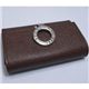 BVLGARI(uK)  #23284 Keyholder small with clip Grain leather dark brown/P.