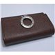 BVLGARI(uK)  #23284 Keyholder small with clip Grain leather dark brown/P.