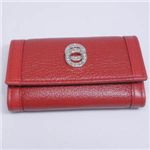 BVLGARI(uK)@#25282 Keyholder small 4 keys Goat leather red/calf leather red/P