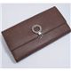 BVLGARI(uK)@#23302 Woman wallet 8 CC with internal zip and clip Grain leather dark brown/P.