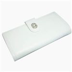 BVLGARI(uK)@#25223 Woman wallet 8 CC with internal zip and flap Goat leather chalk/calf leather chalk/P