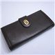 BVLGARI(uK)@#25225 Woman wallet 8 CC with internal zip and flap Goat leather dark brown/calf leather dark brown/G