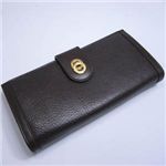 BVLGARI(ブルガリ)　#25225 Woman wallet 8 CC with internal zip and flap Goat leather dark brown/calf leather dark brown/G