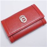 BVLGARI(ブルガリ)　#25244 Keyholder small Goat leather red/calf leather red/P