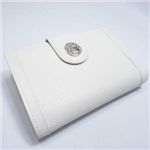 BVLGARI(ブルガリ)　#25250 Woman wallet 2 folds with frame Goat leather chalk/calf leather chalk/P