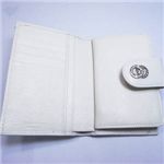 BVLGARI(�֥륬��)��#25250 Woman wallet 2 folds with frame Goat leather chalk/calf leather chalk/P
