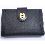 BVLGARI(ブルガリ)　#25251 Woman wallet 2 folds with frame Goat leather black/calf leather black/G