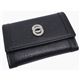 BVLGARI(uK)@#26276 Small coin 3 compartments Goat leather black/calf leather black/P