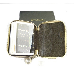 【決算特価】BVLGARI(ブルガリ) メモ帳用カバー 25156 ベージュ(カードホルダーセット)