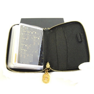 【決算特価】BVLGARI(ブルガリ) メモ帳用カバー 25390 ブラック(カードホルダーセット)