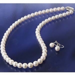 花珠真珠（あこや真珠） パールネックレス＆パールイヤリング 7〜7.5mm玉 