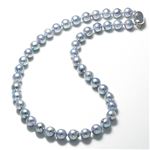 あこや真珠(大珠) 8.5〜9mm ナチュラルブルーバロックパールネックレス