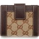 GUCCI(グッチ) GGキャンバス 折り財布154119 ベージュ×ブラウン 写真2