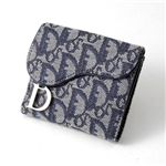 Christian Dior　トロッター　ダブルホック財布　SLO43025 B3A3・Blue×Argent