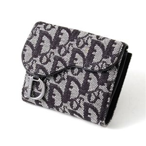 Christian Dior トロッター ダブルホック財布 SLO43025 B3・Blue×Oro