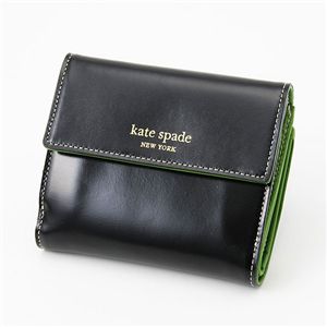 kate spade(ケイトスペード) ダブルホック財布 PWRU0068 068 Black×Kelly