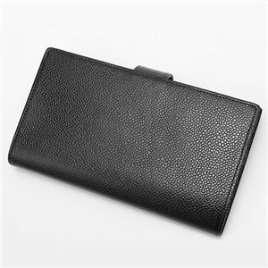 CHANEL(シャネル) キャビアスキン 長財布 13498・がまぐち シャイニー(シルバー金具)