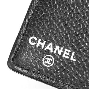 CHANEL(シャネル) キャビアスキン 長財布 13498・がまぐち シャイニー(シルバー金具)