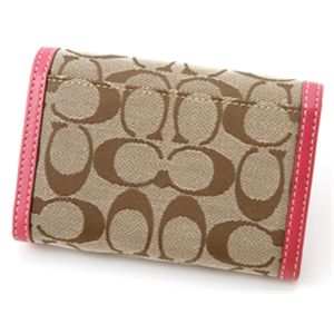 COACH(コーチ) 折り財布 シグネチャーストライプ フローラル コンパクト クラッチ 41416  第5画像