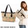BURBERRY(�o�[�o���[) �N���V�b�N�`�F�b�N�g�[�g�o�b�O LL SM NICKIE �x�[�W���~�`���R���[�g