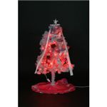 ホワイトツリー ピンク オーナメント 120cm 50レッドLED