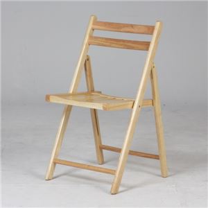 折りたたみ椅子/フォールディングチェア 木製 背もたれ付き 脚部裏面フェルト仕様 (室内/屋外/ガーデン)