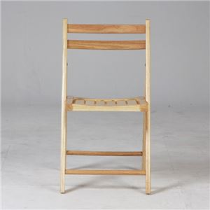 折りたたみ椅子/フォールディングチェア 木製 背もたれ付き 脚部裏面フェルト仕様 (室内/屋外/ガーデン)