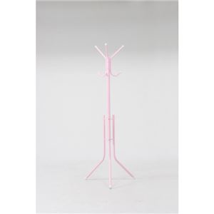 キッズパイプポールハンガー スチール 幅50cm&times;奥行50cm&times;高さ130cm ピンク (子供部屋/キッズ用家具)