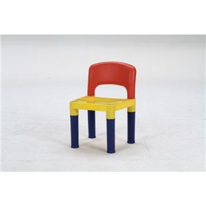 子供用テーブル＆チェアーセット【100個ブロック付き】 テーブル/幅43cm&times;奥行43cm 本体：ポリプロピレン製