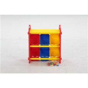 おもちゃ箱/トイボックス S 100個ブロック付き (キッズ用品/子供部屋家具)