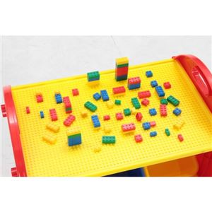 おもちゃ箱/トイボックス S 100個ブロック付き (キッズ用品/子供部屋家具)