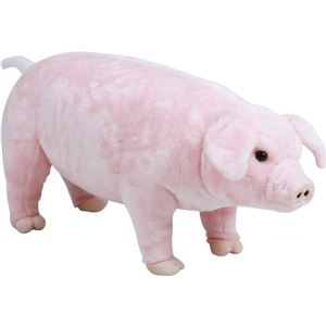ぬいぐるみチェア/人形型椅子 【ブタ型】 幅23cm 着座可 〔おもちゃ リビング 子供部屋〕